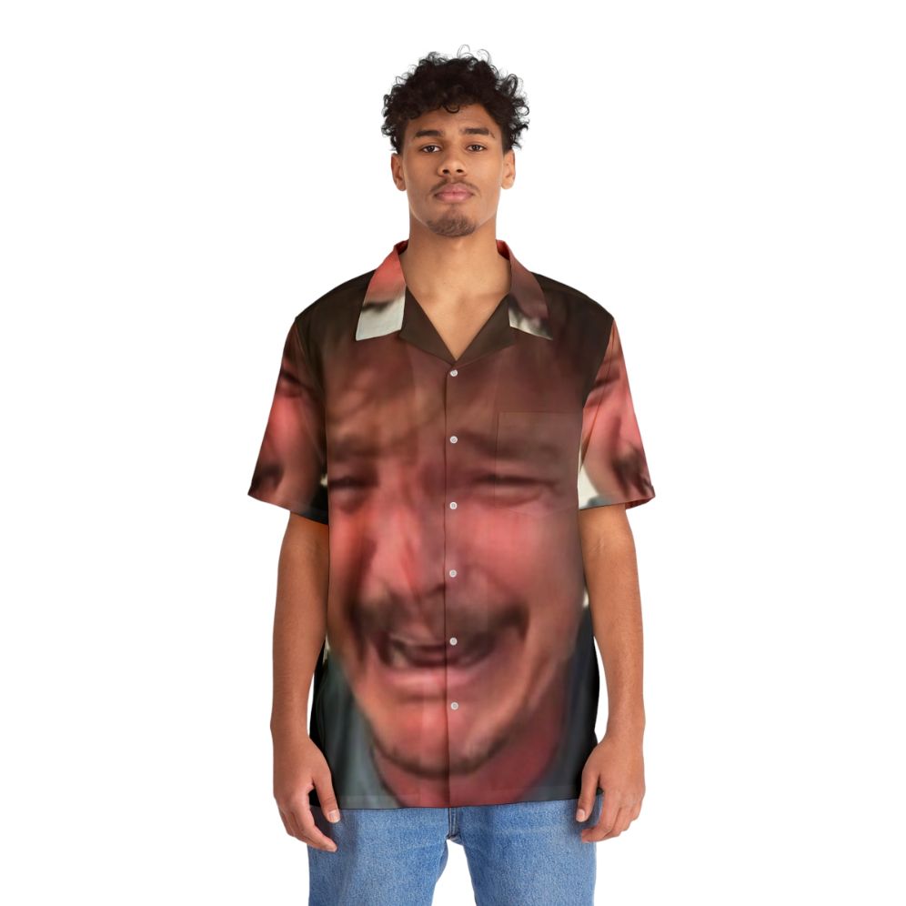 Pedro Pascal Crying Meme Hawaiian Shirt - People Front