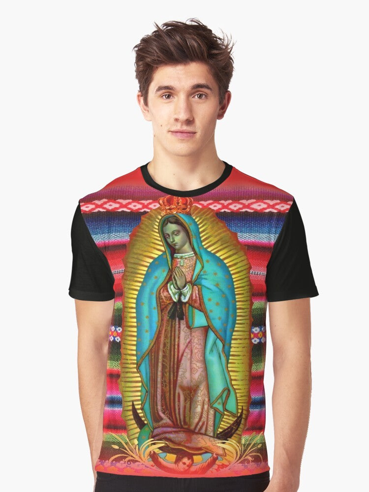 Our Lady of Guadalupe Virgin Mary Catholic Religious Graphic T-Shirt - Men