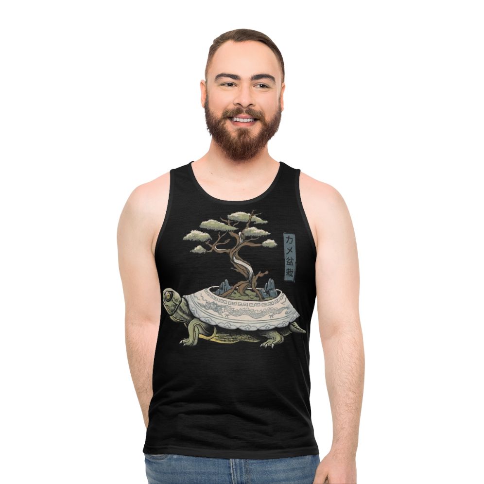 Kame unisex tank top with a turtle design - men