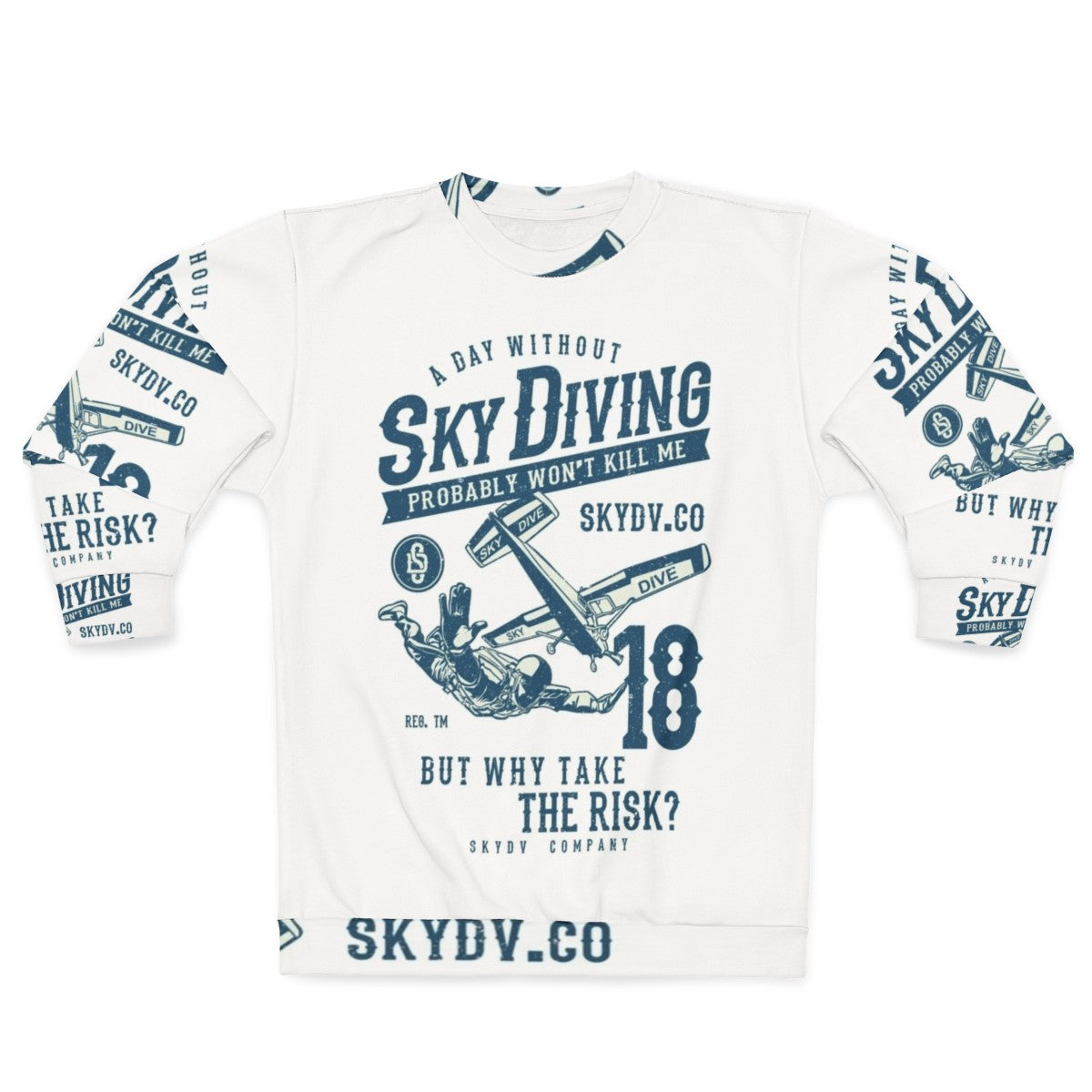 Funny Skydiver Themed Sweatshirt