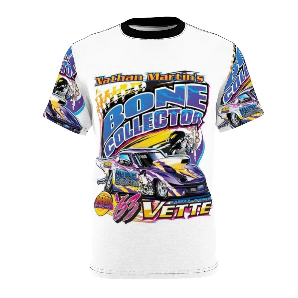 Fashionable racing-themed t-shirt with Nathan Martin inspired design