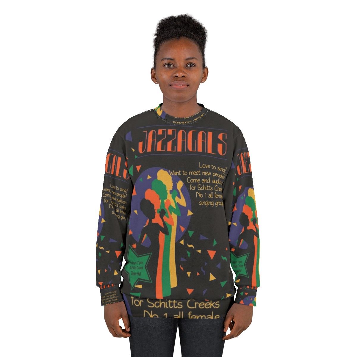 Schitts Creek Funny Sweatshirt featuring Jazzagals Poster and Moira Rose - women