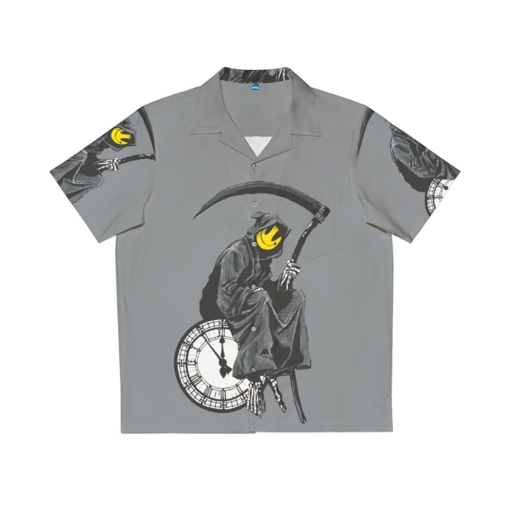 Banksy Grim Reaper Clock Hawaiian Shirt