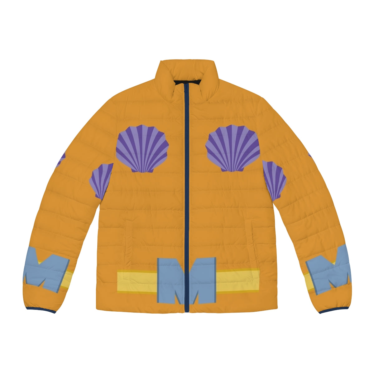 Mermaid Man puffer jacket with Spongebob Squarepants inspired design