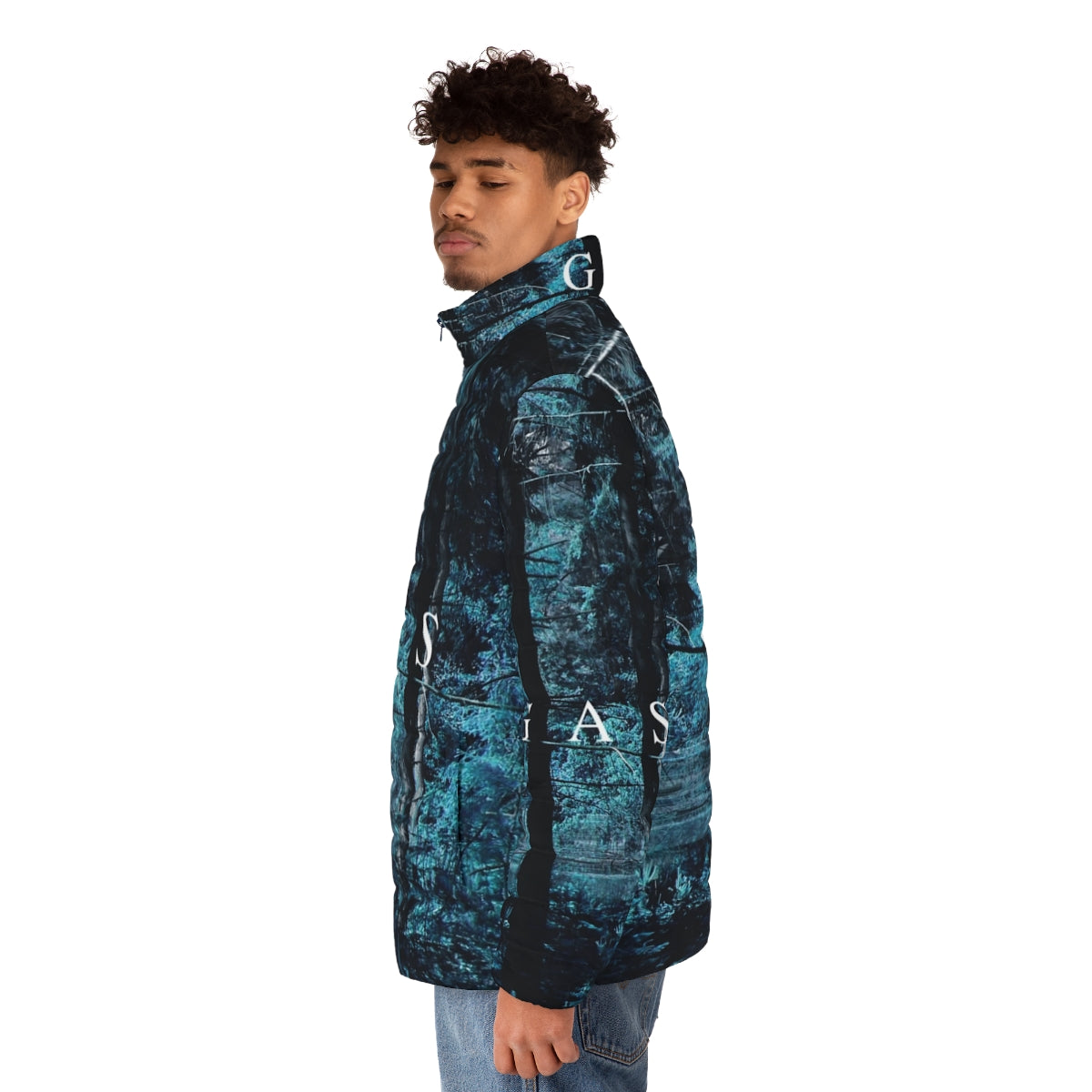 Gas Narkopop Puffer Jacket featuring ambient, experimental sound design - men side left