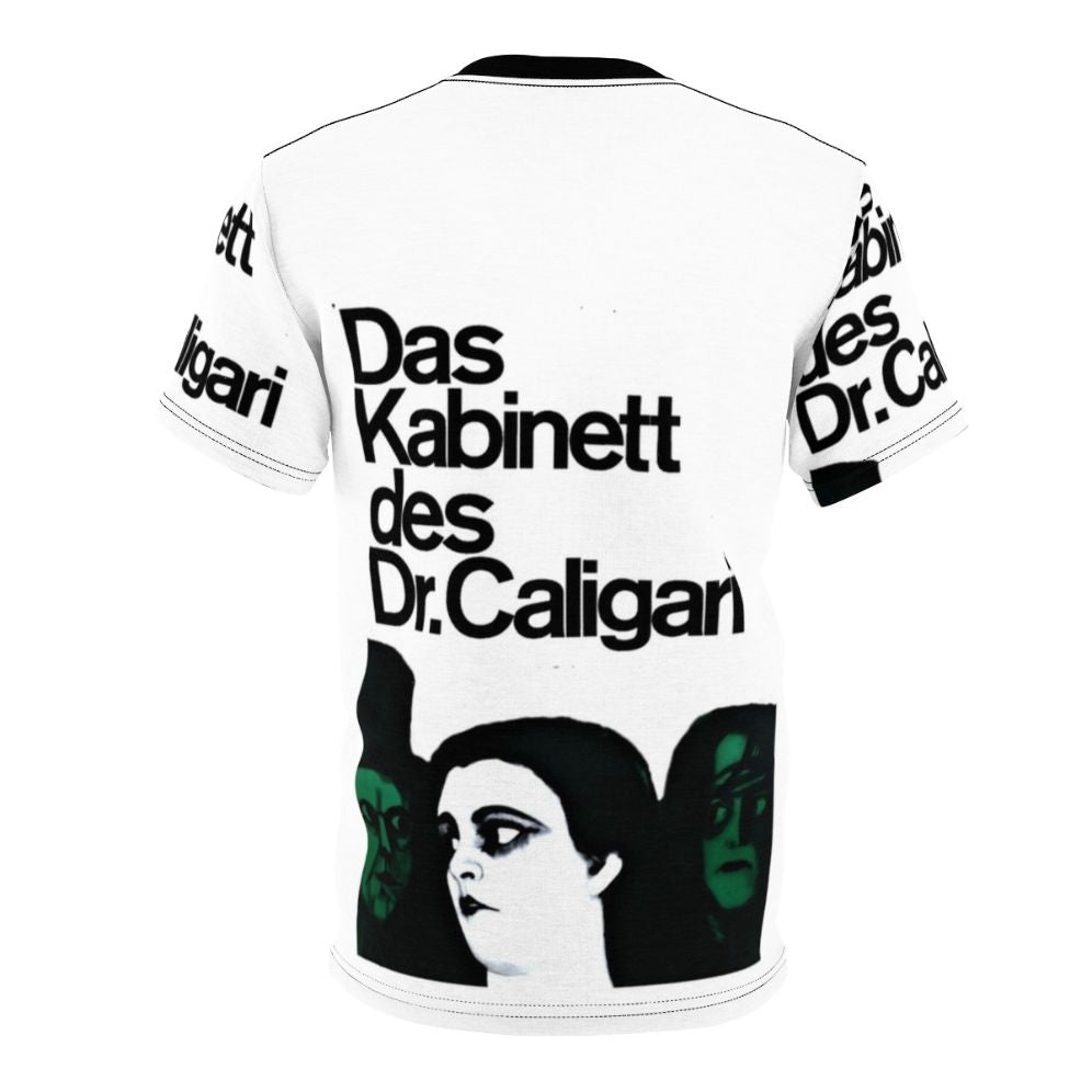 Vintage-style t-shirt featuring the iconic poster art from the classic silent film "The Cabinet of Dr. Caligari" - Back