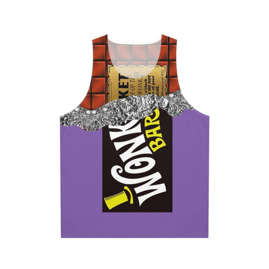 Retro Wonka's Golden Ticket Chocolate Unisex Tank Top