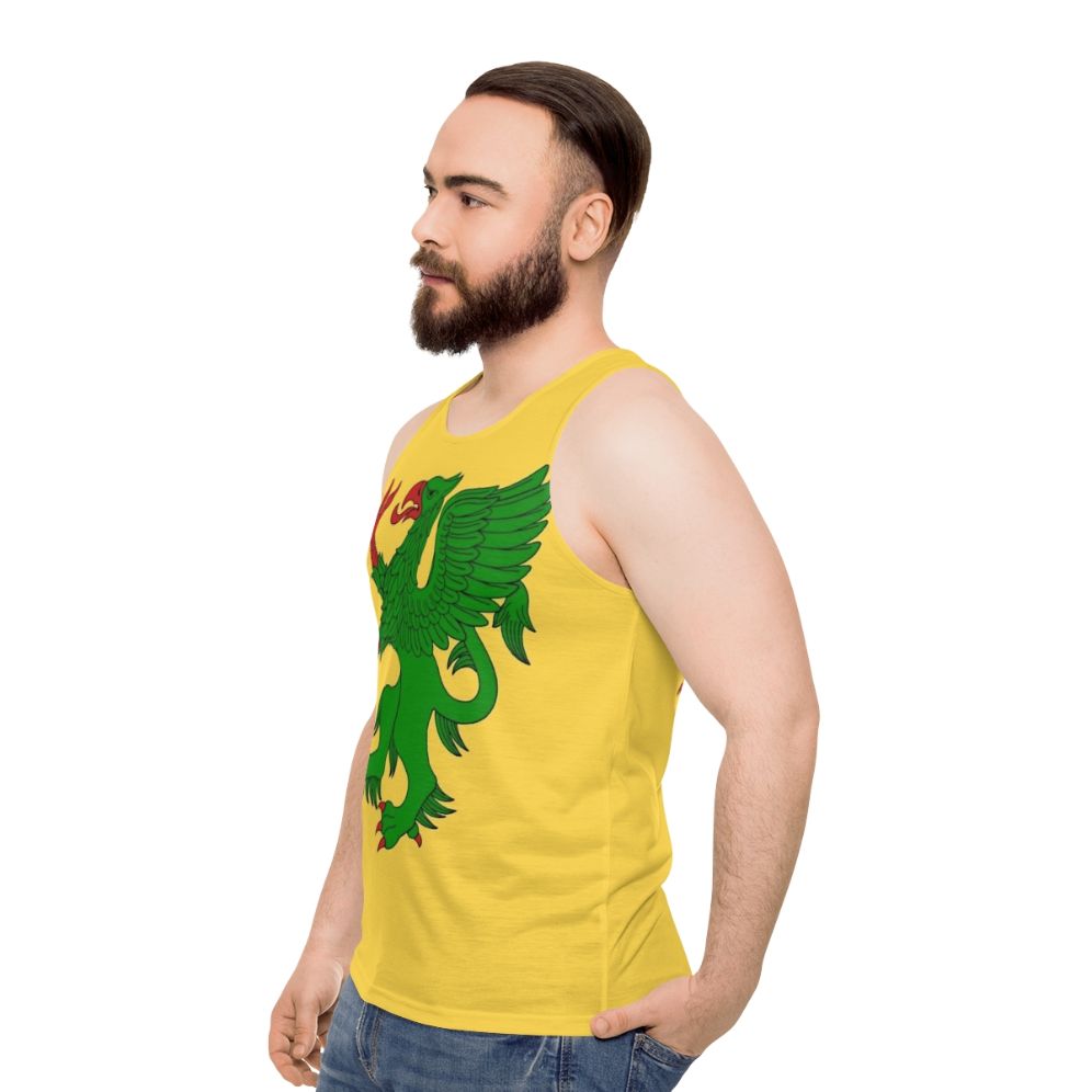 Green griffin unisex tank top - men side