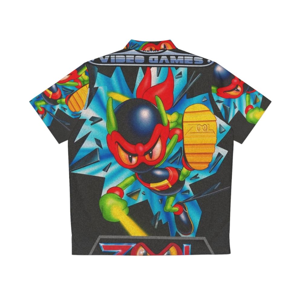 Retro video games Hawaiian shirt featuring the Zool V2 character - Back