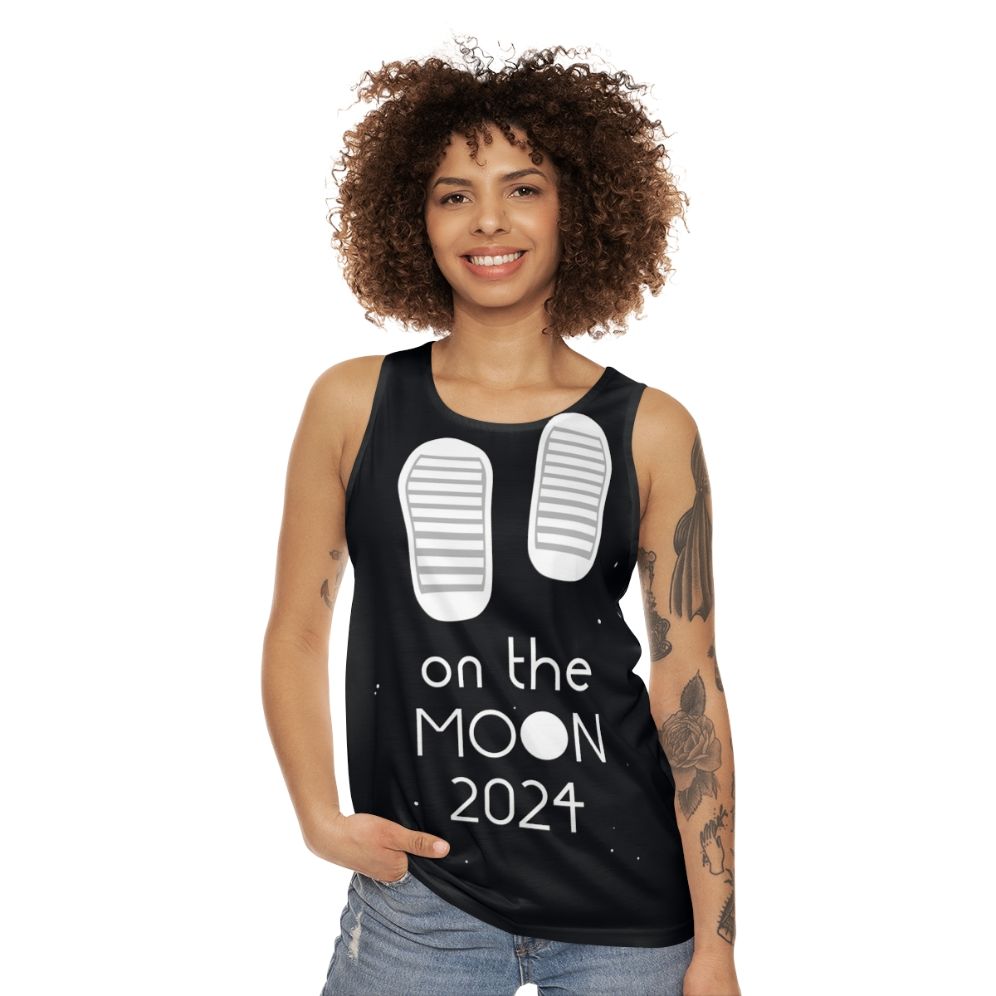 Space Force 'Boots On The Moon' Unisex Tank Top - women