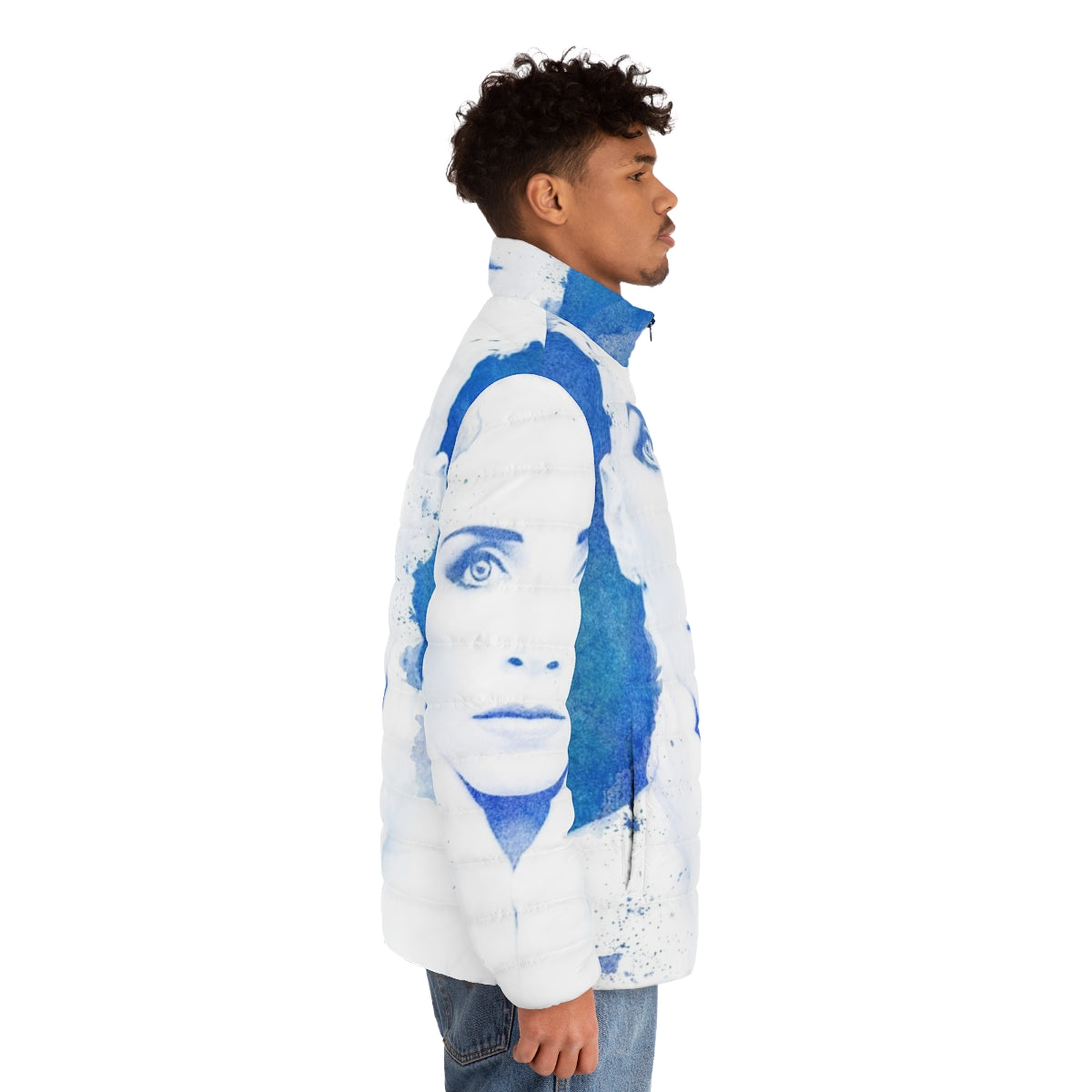 Anni Lennox Watercolor Puffer Jacket for Women - men side right