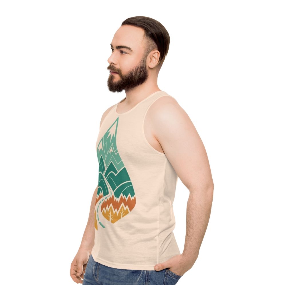 Unisex summer tank top with nature-inspired design - men side