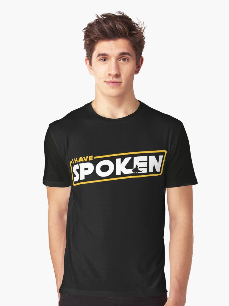 "I Have Spoken" The Mandalorian graphic t-shirt featuring the iconic quote and logo - Men