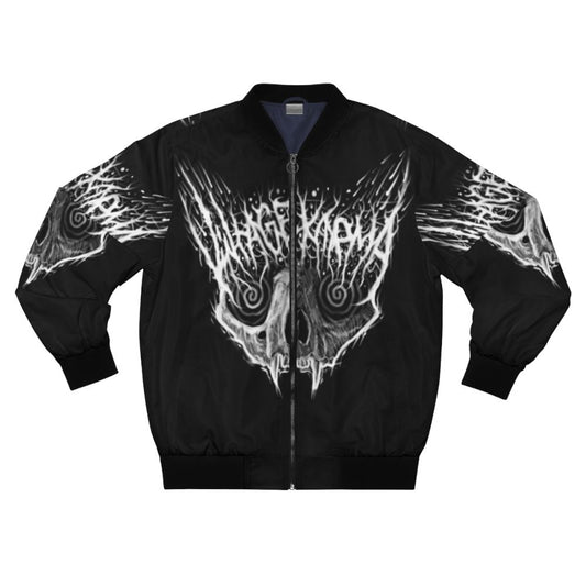 Vintage Karma Black Metal Cat Bomber Jacket