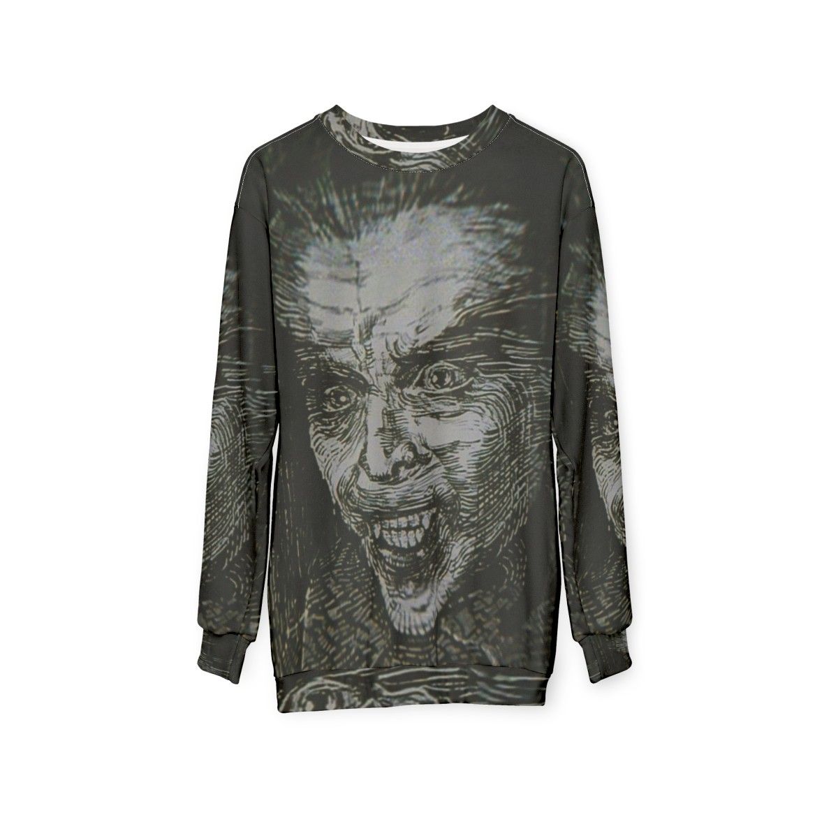 Vintage Dracula Artwork Sweatshirt - hanging