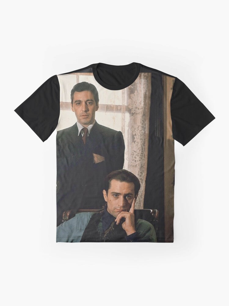 The Godfather movie graphic t-shirt featuring Al Pacino and Robert De Niro - Flat lay