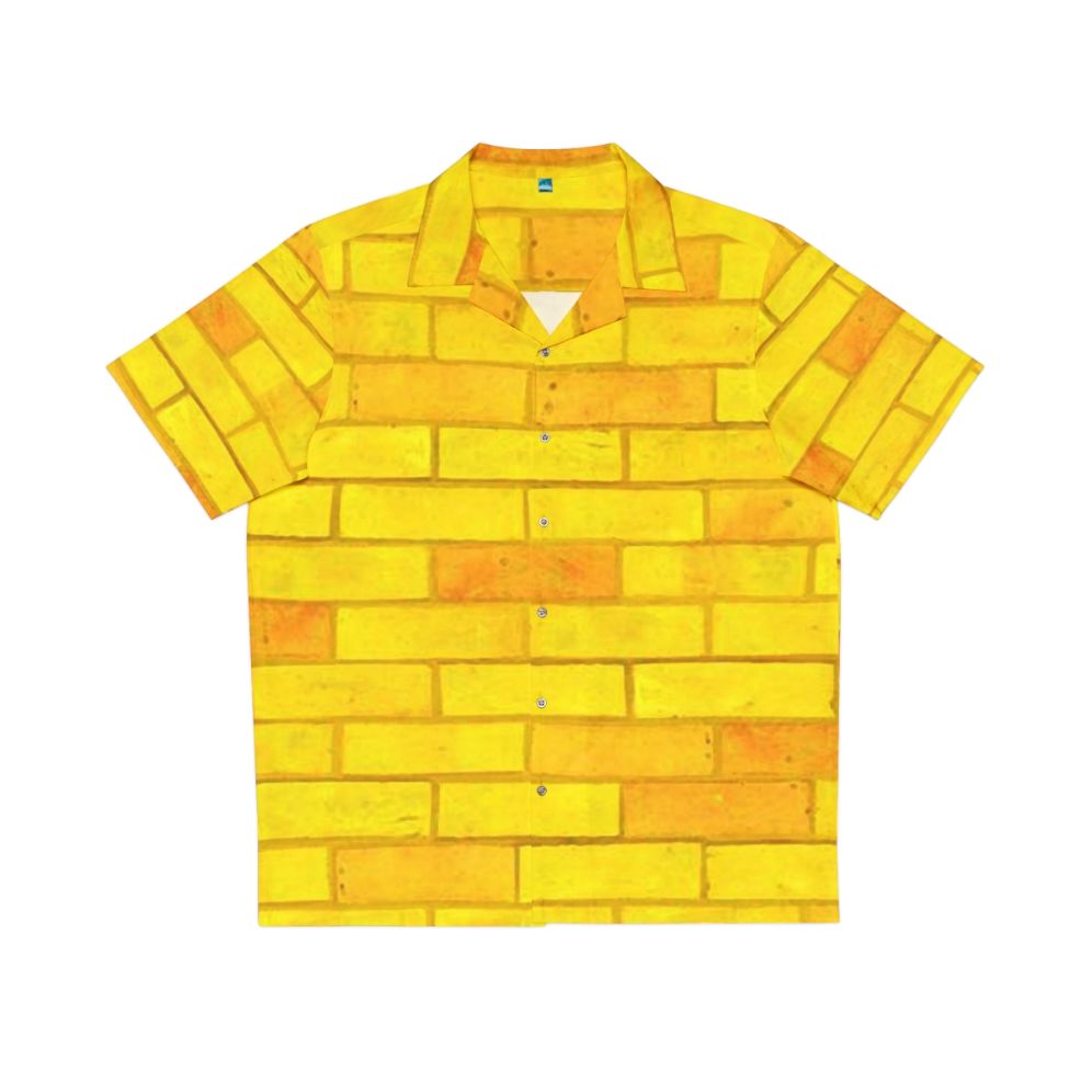 Classic Yellow Brick Road Hawaiian Shirt featuring Wizard of Oz inspired design