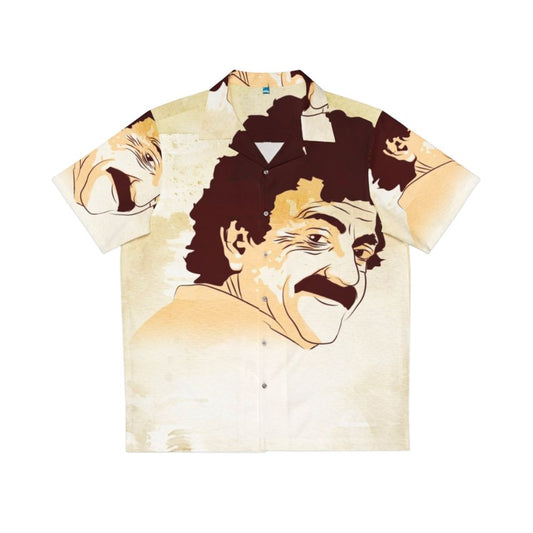 Kurt Vonnegut Hawaiian shirt with tropical print