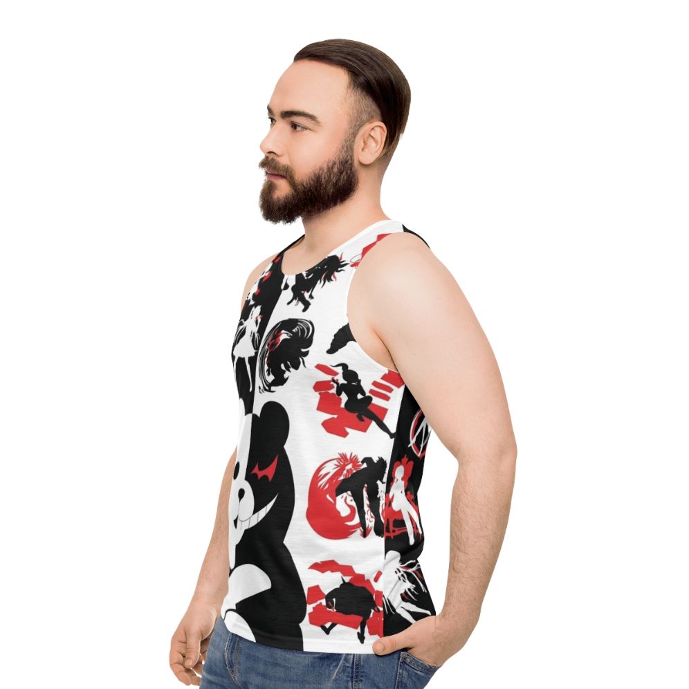 Monokuma Unisex Tank Top for Danganronpa Fans - men side