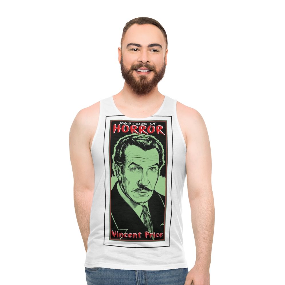 Unisex tank top featuring Vincent Price, the master of horror - men