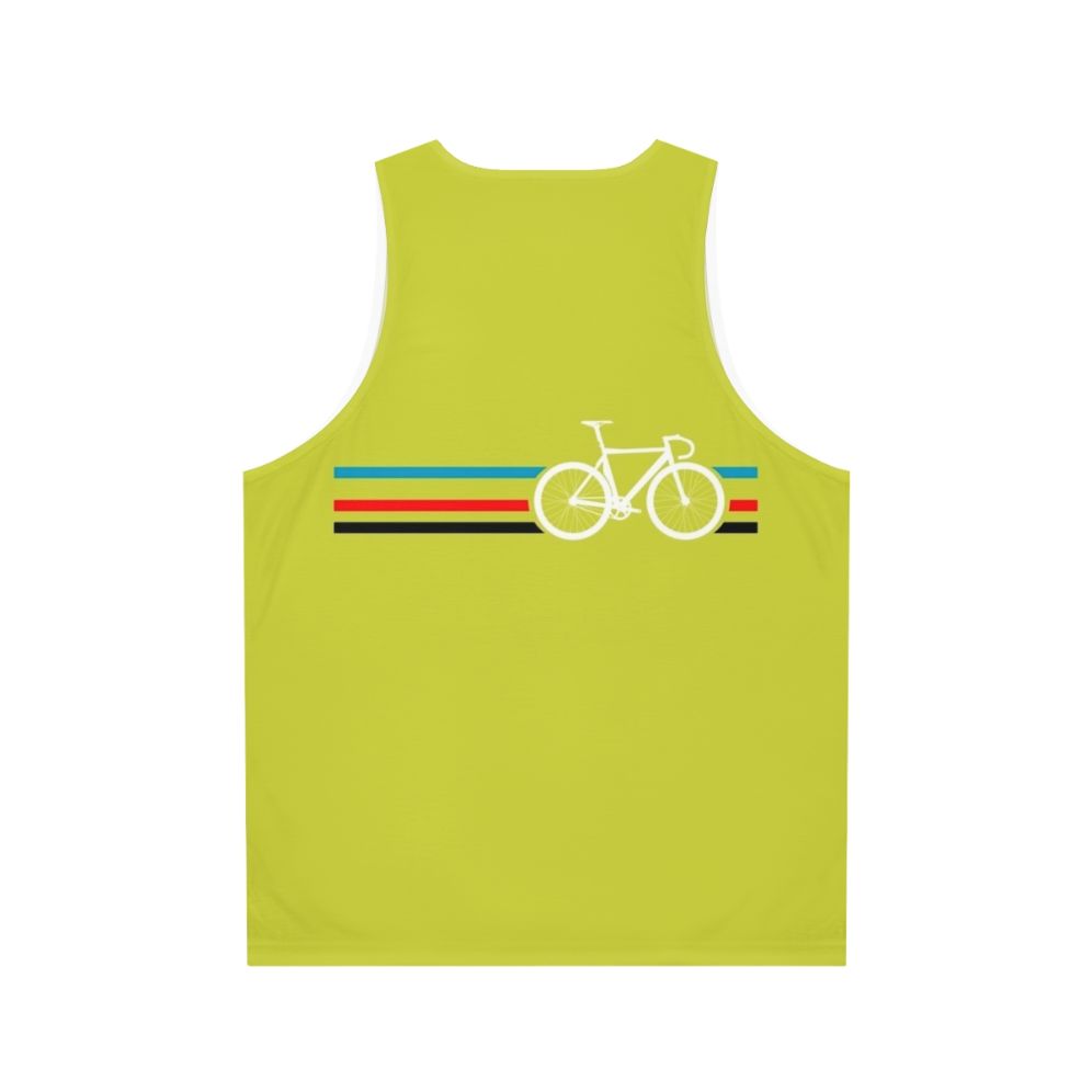 Retro bike stripes velodrome cycling tank top - Back