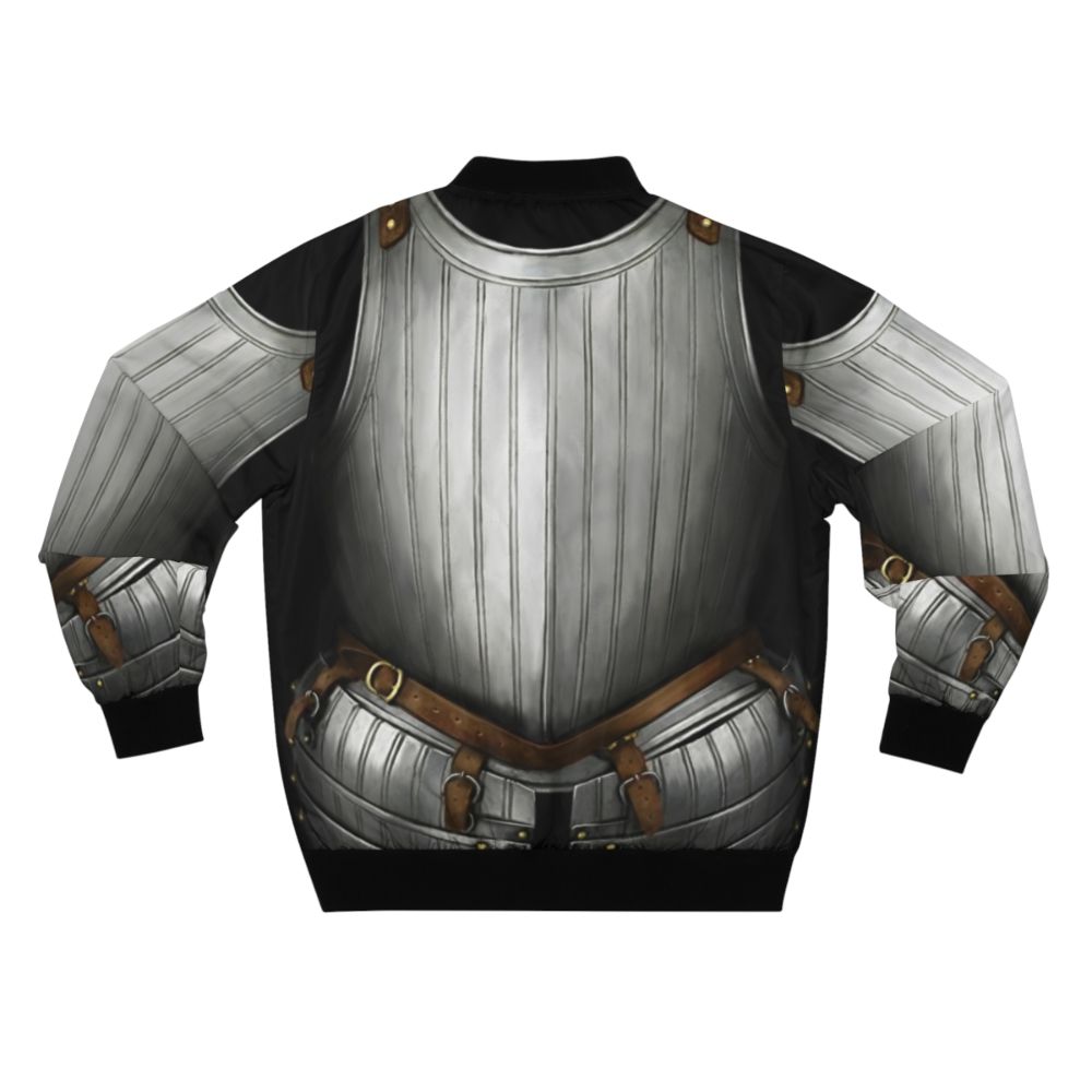 17th century cuirass bomber jacket with medieval knight armor design - Back