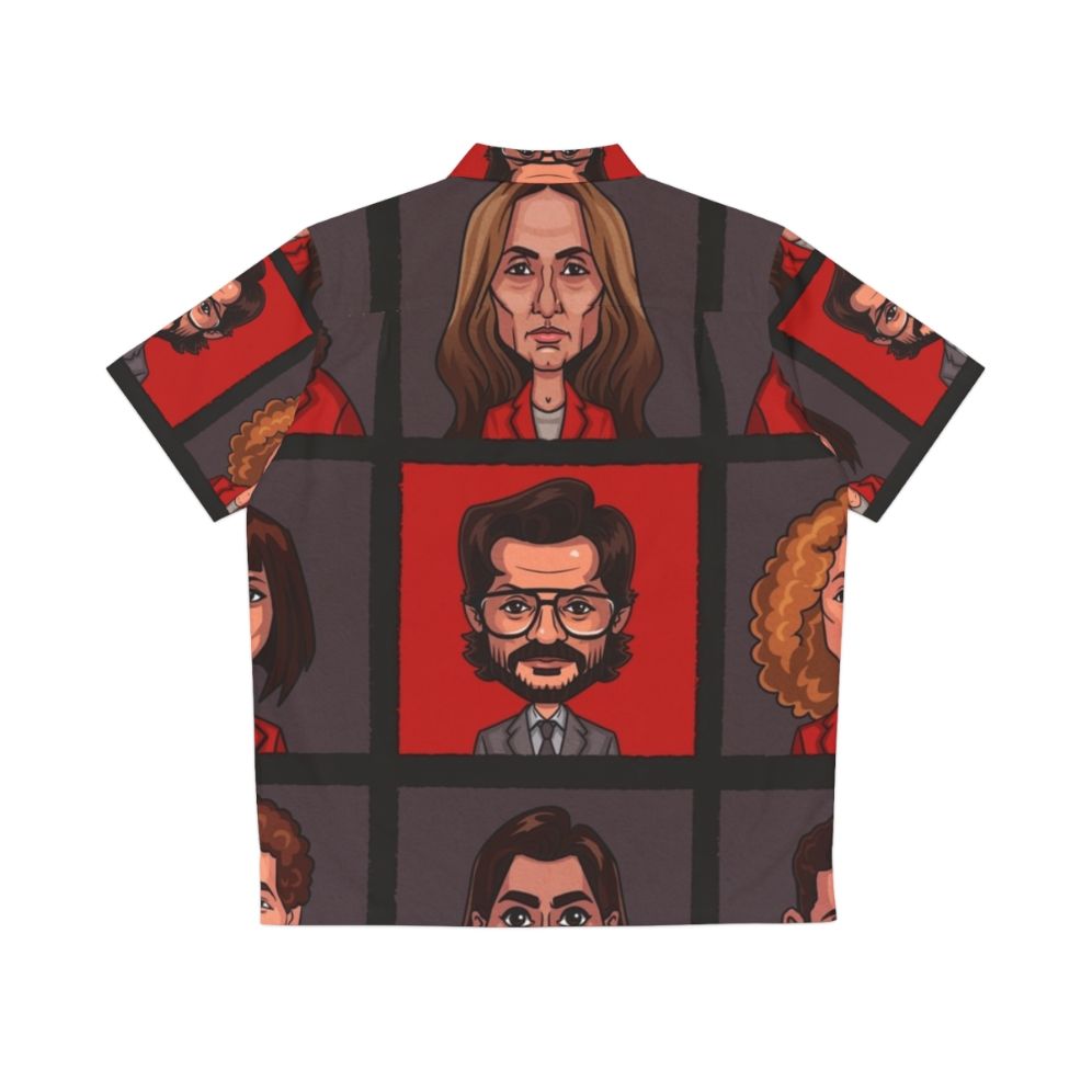 Money Heist Lineup Hawaiian Shirt with Characters - Back