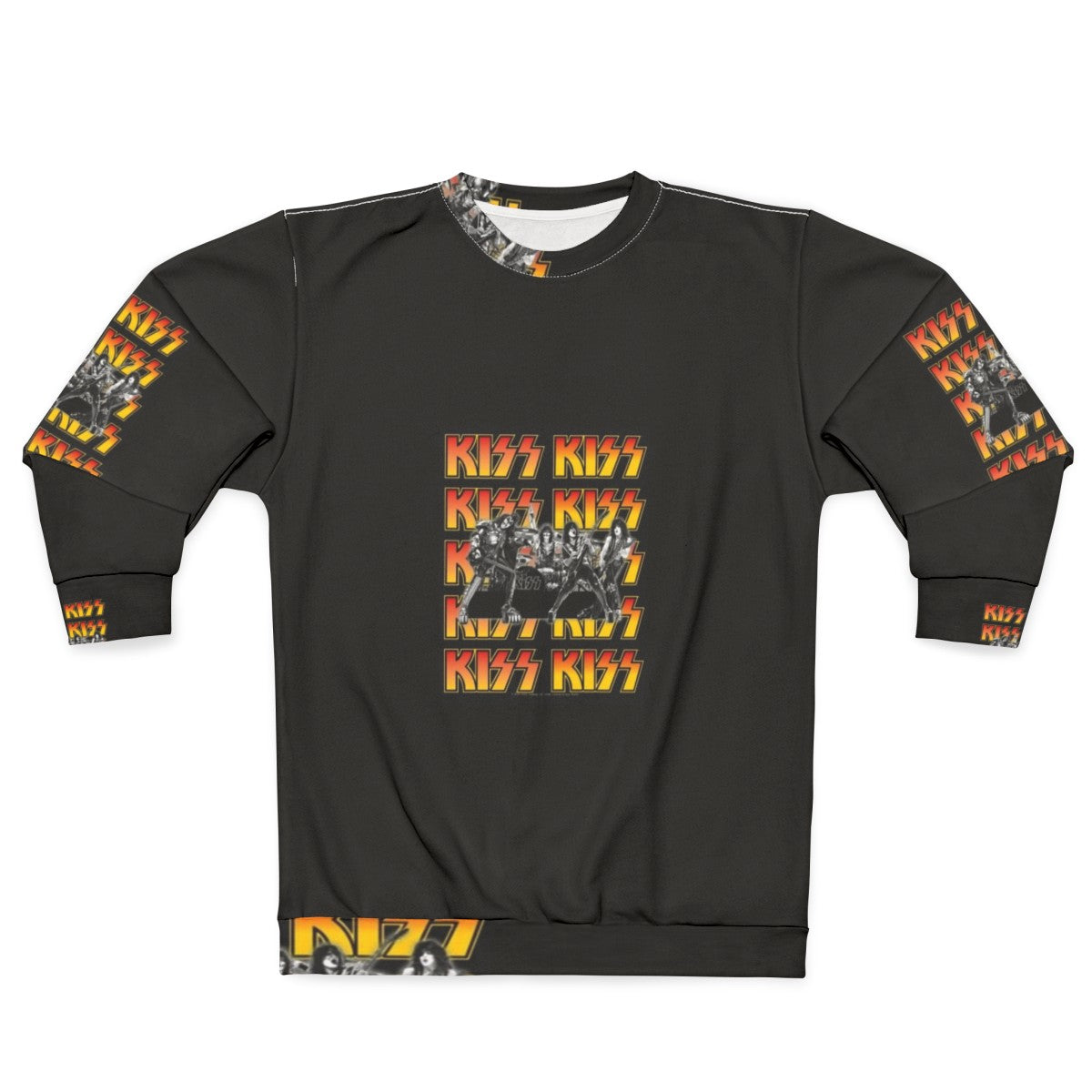 KISS Band Sweatshirt with Fan Art Design