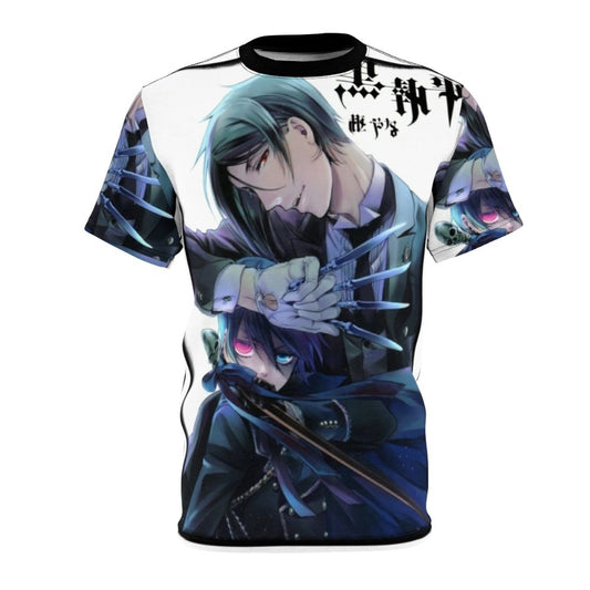 Black Butler inspired all-over-print t-shirt with anime character designs