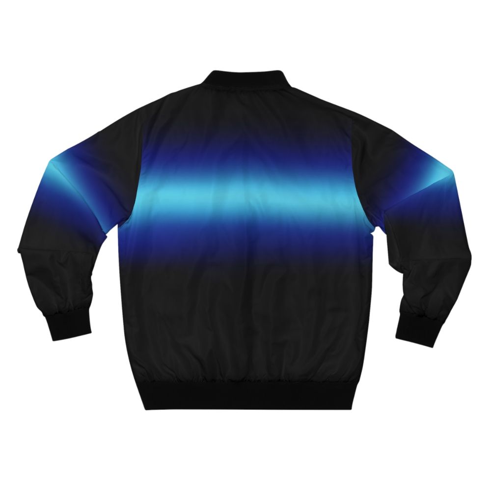 Son of Poseidon Percy Jackson Bomber Jacket with Blue Gradient Design - Back