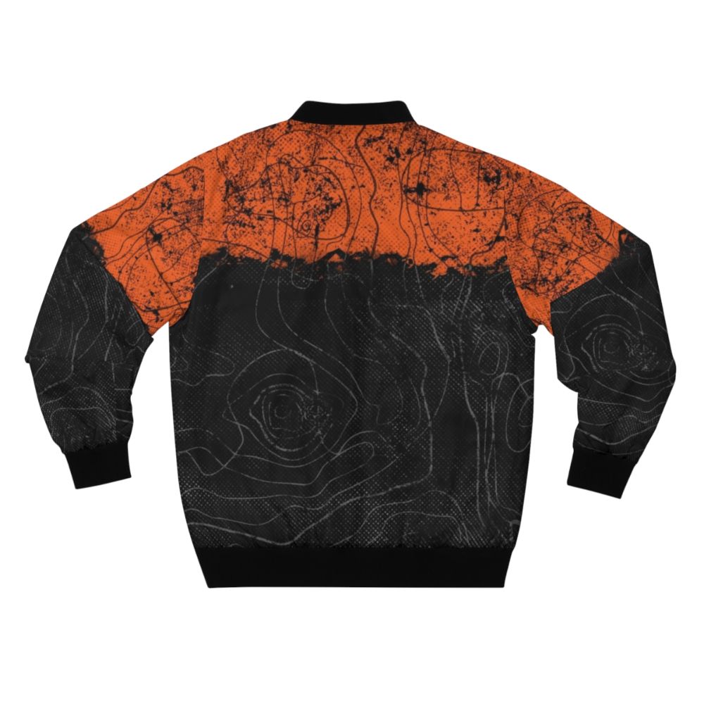 Topography Bomber Jacket featuring a map-inspired design - Back