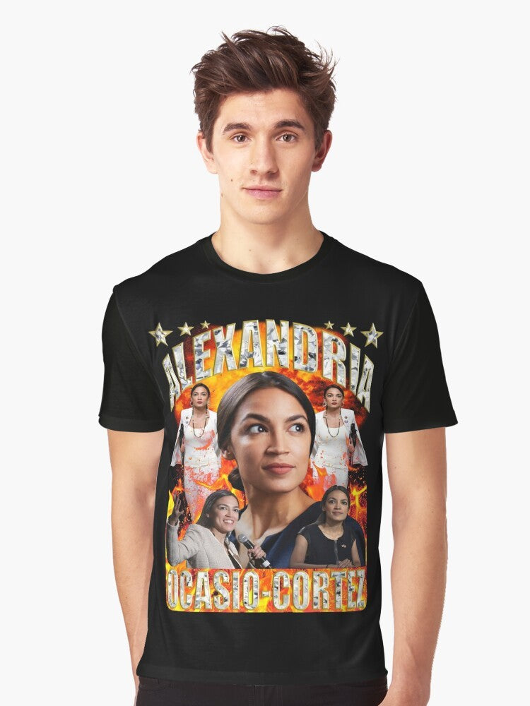 Alexandria Ocasio-Cortez (AOC) Democratic Socialist Graphic T-Shirt - Men