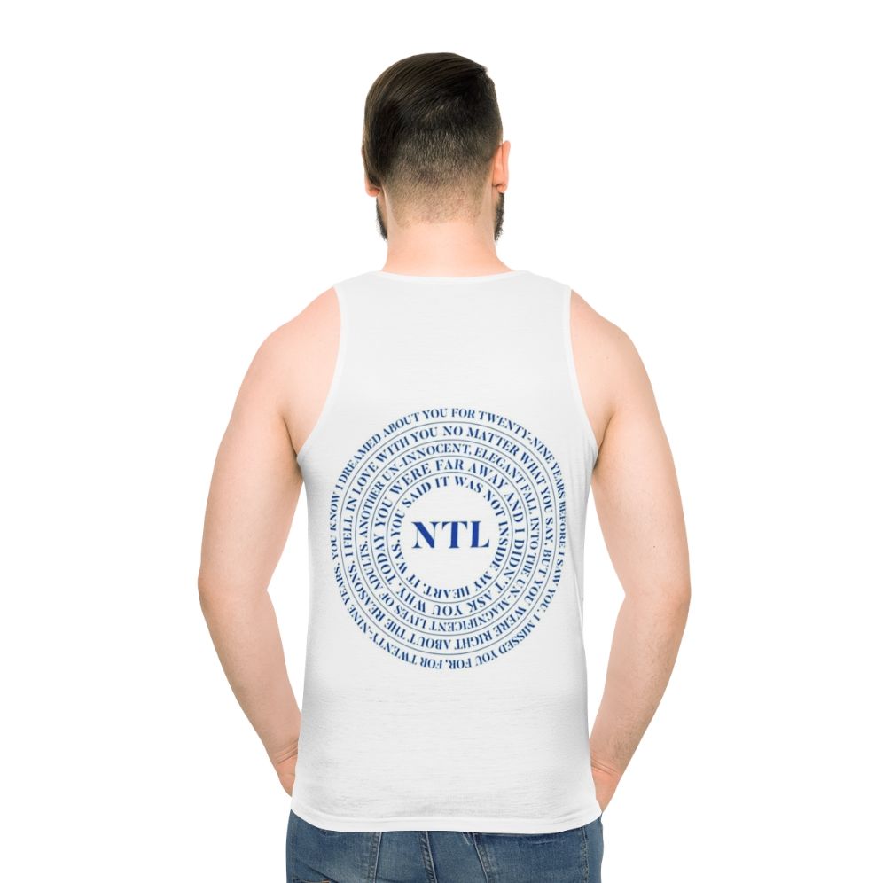 The National Indie Lyrics Unisex Tank Top - men back