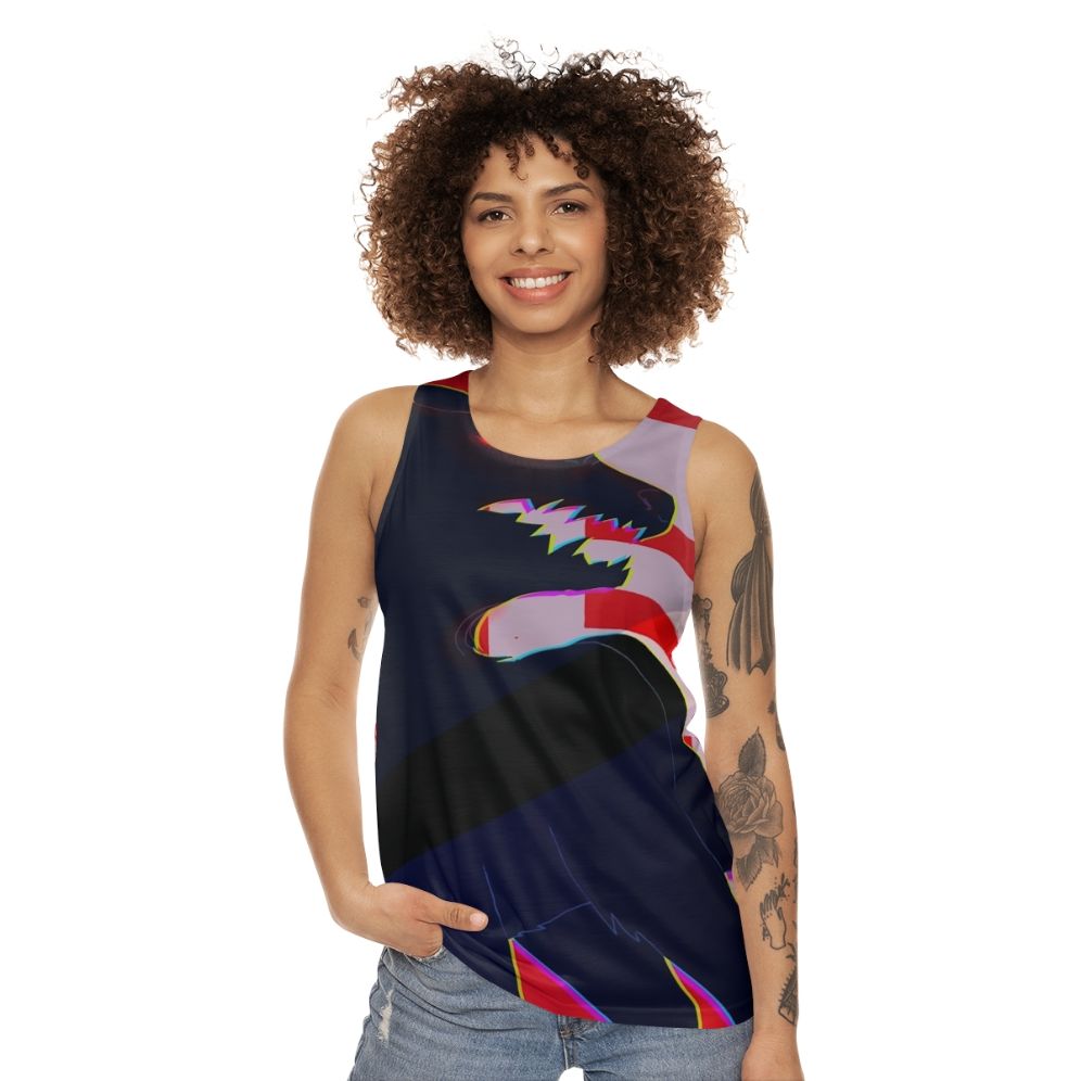 Fierce Wolf Unisex Tank Top with Animal Print Design - women