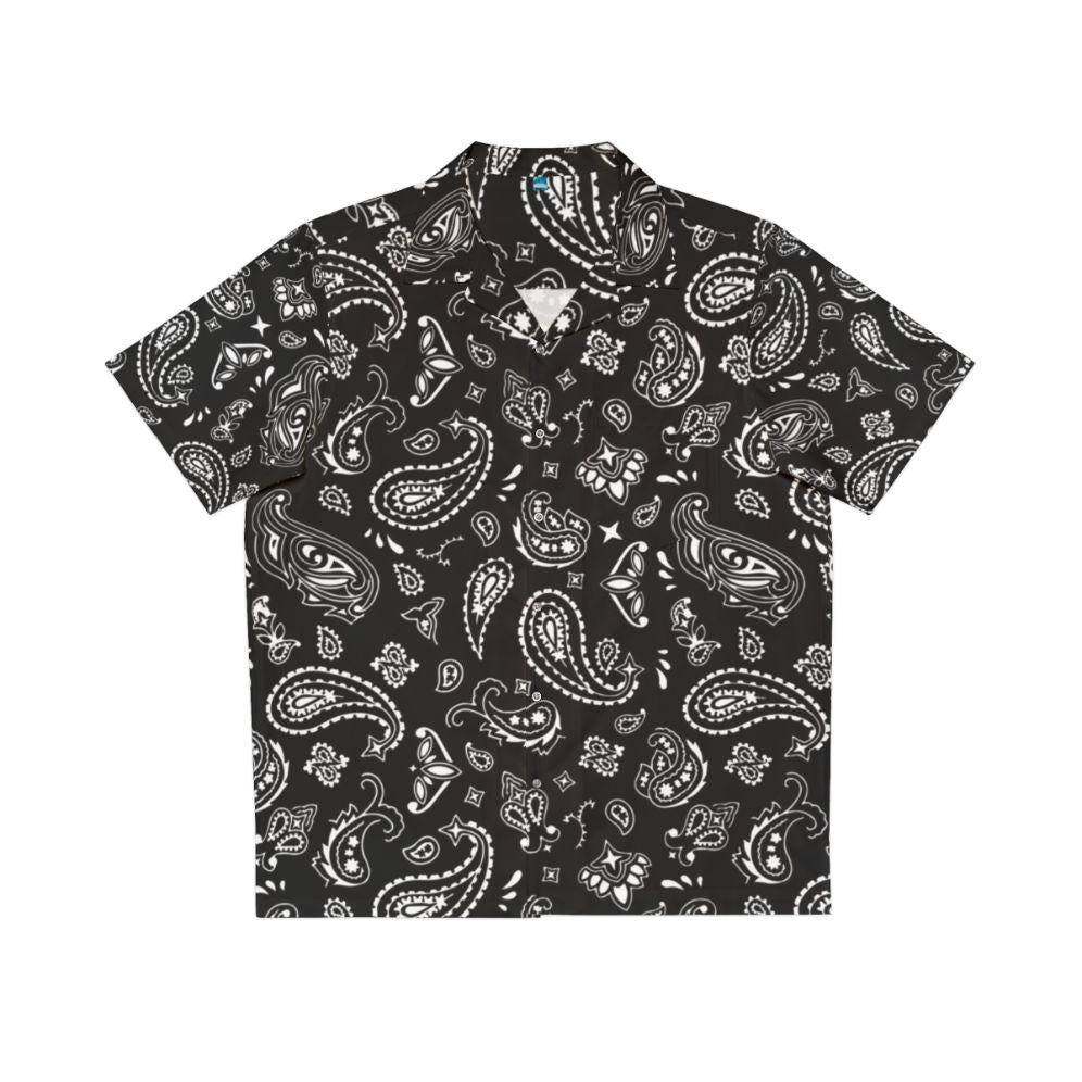 Bandana Hawaiian Shirt with Paisley Print Pattern