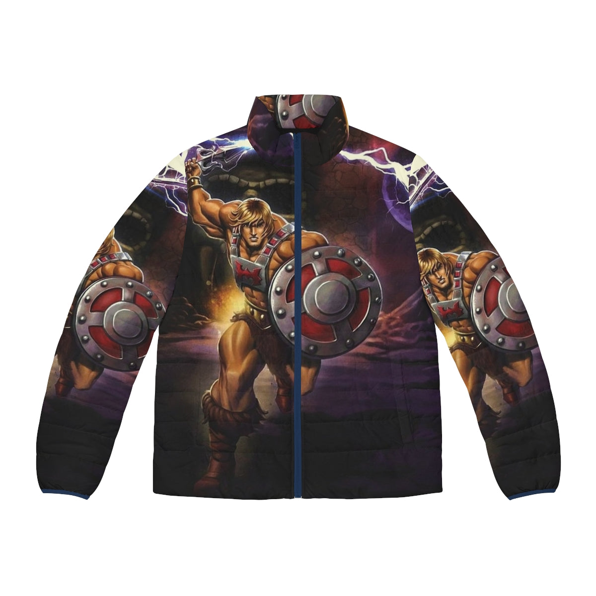 He-Man Prince of Grayskull Puffer Jacket featuring the iconic character from the classic 80s TV series Master of the Universe