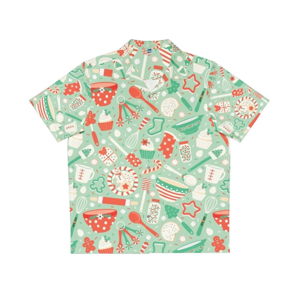 Festive Hawaiian Christmas Baking Shirt