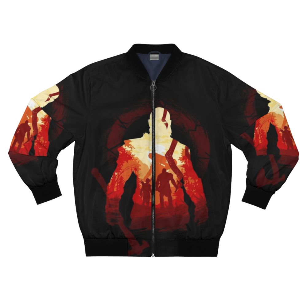 Kratos God of War bomber jacket with graphic design