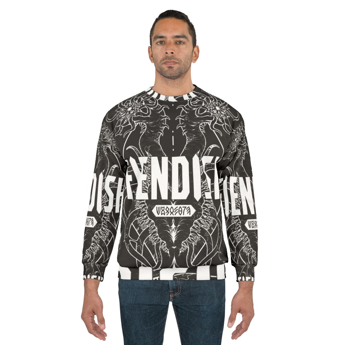 Fiendish Monster Horror Goth Sweatshirt - men