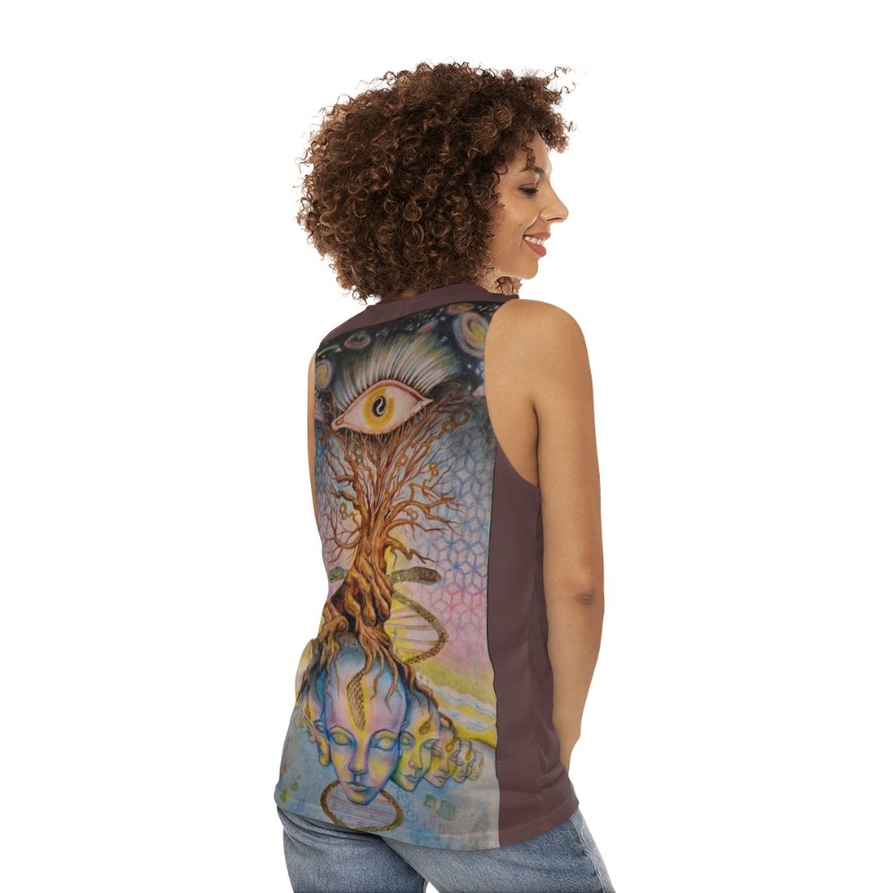 Pineal gland visionary art unisex tank top - women back