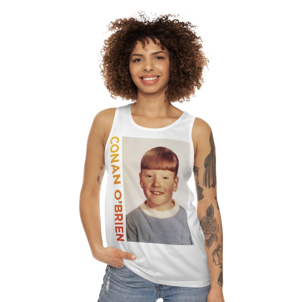 Conan O'Brien Portrait Unisex Tank Top - women