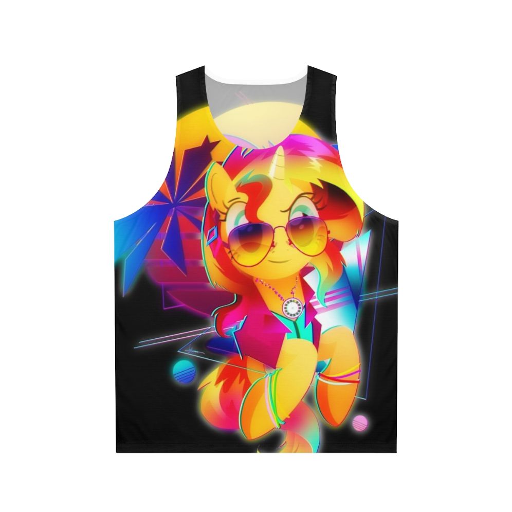 Sunset Shimmer Synthwave Unisex Tank Top