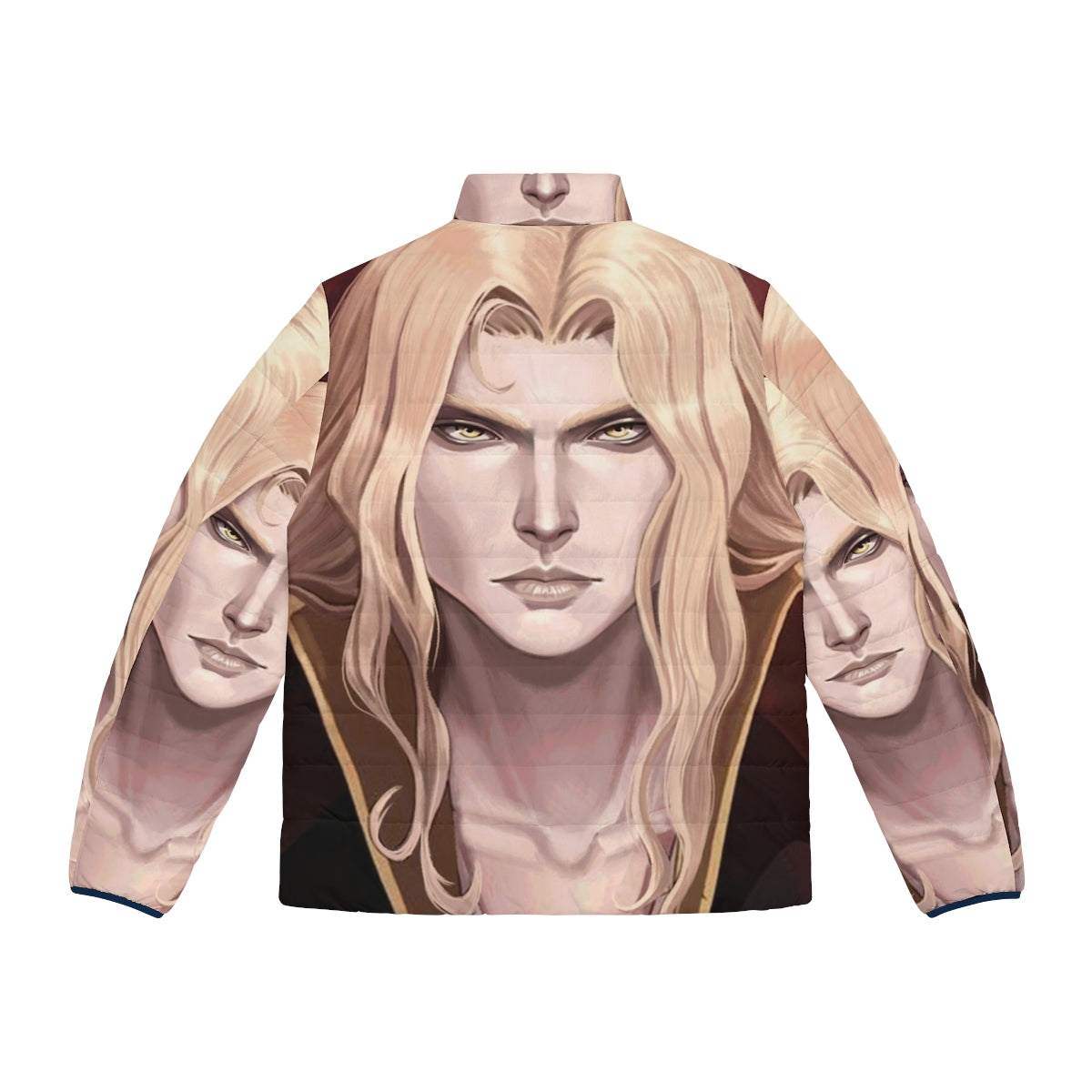 Alucard Fanart Castlevania Puffer Jacket - Back