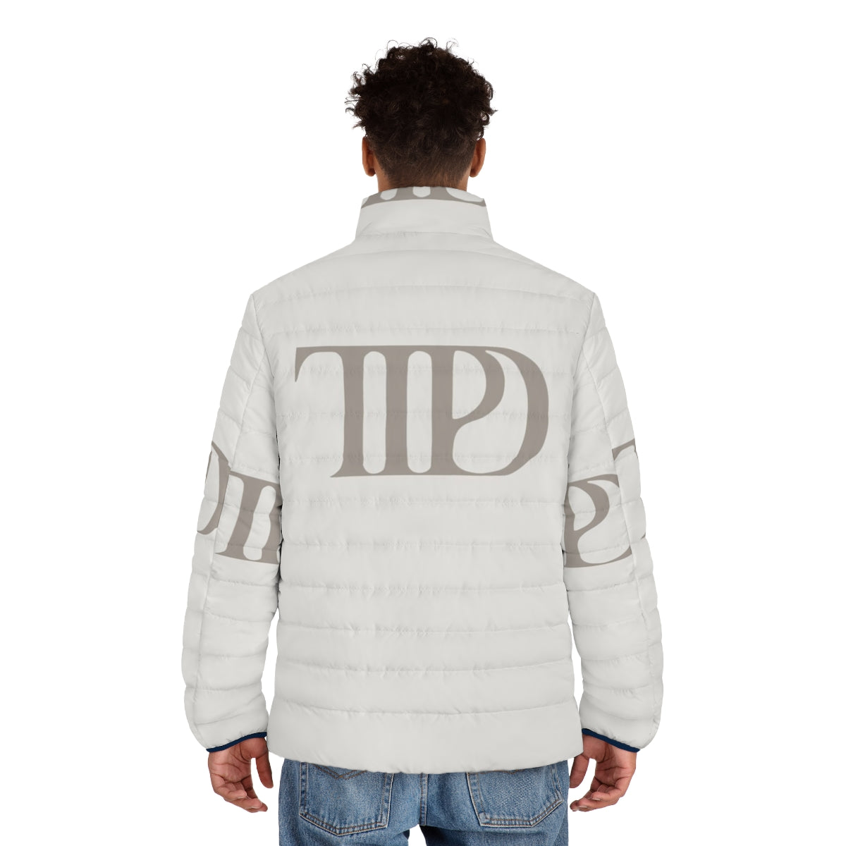 The Tortured Poets Department Puffer Jacket, a stylish tribute to Taylor Swift's Eras Tour - men back