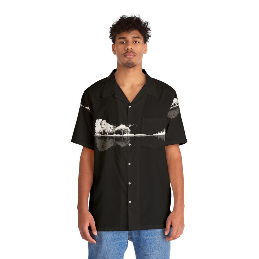 Nature Guitar Hawaiian Shirt with Artistic Landscape Design - People Front