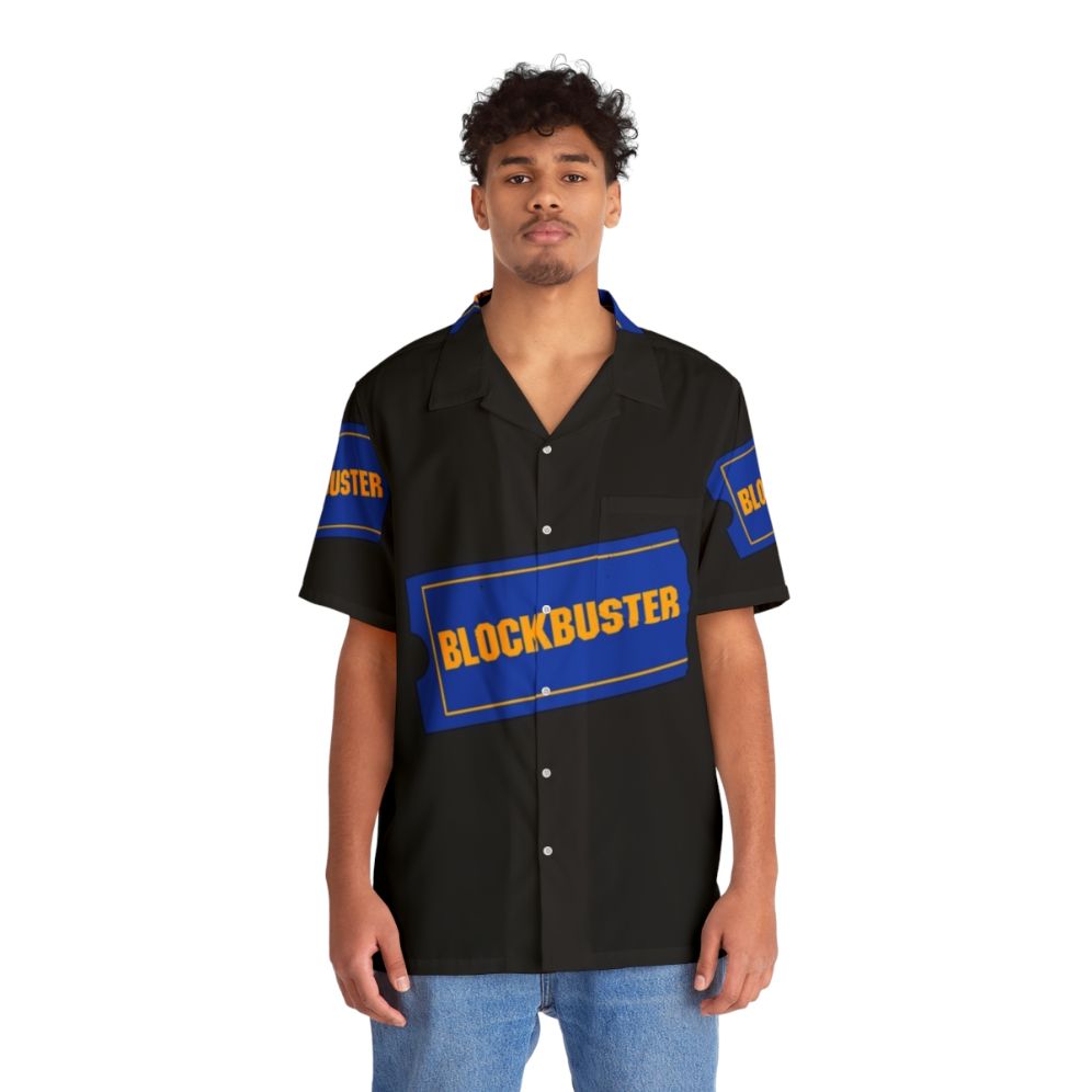 Blockbuster Video Inspired Hawaiian Shirt - People Front