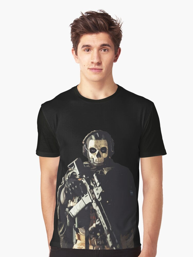 Ghost graphic t-shirt with Call of Duty inspired design - Men