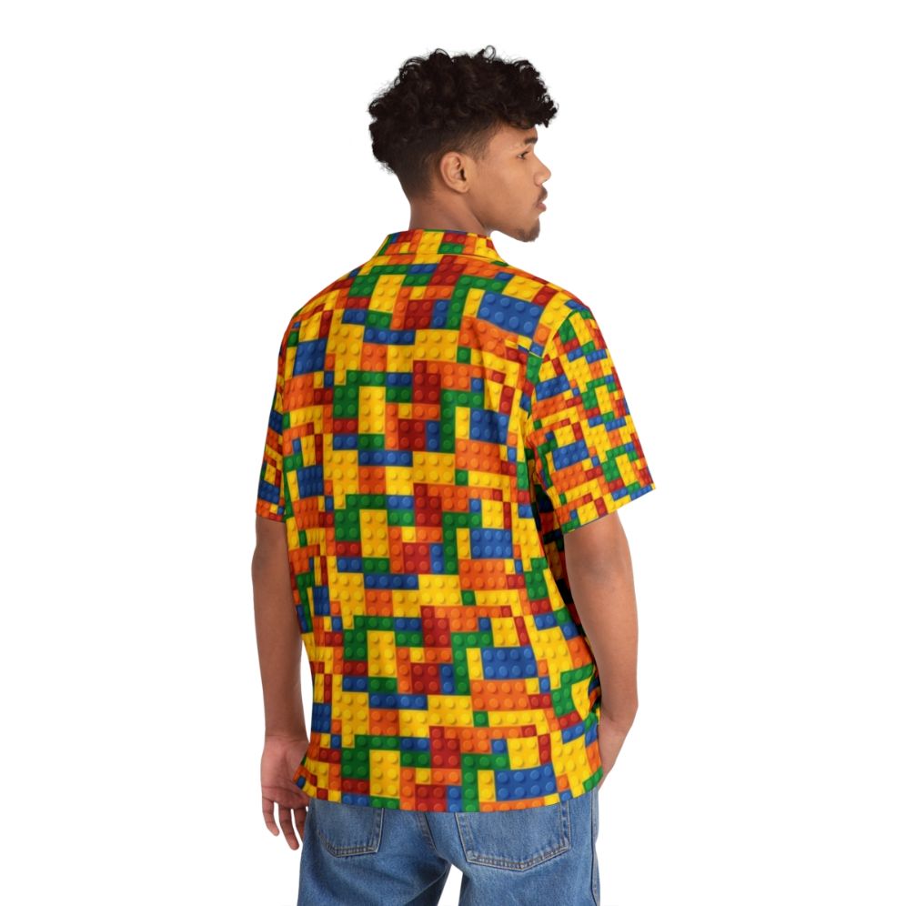 Colorful Lego building blocks Hawaiian shirt - People Back