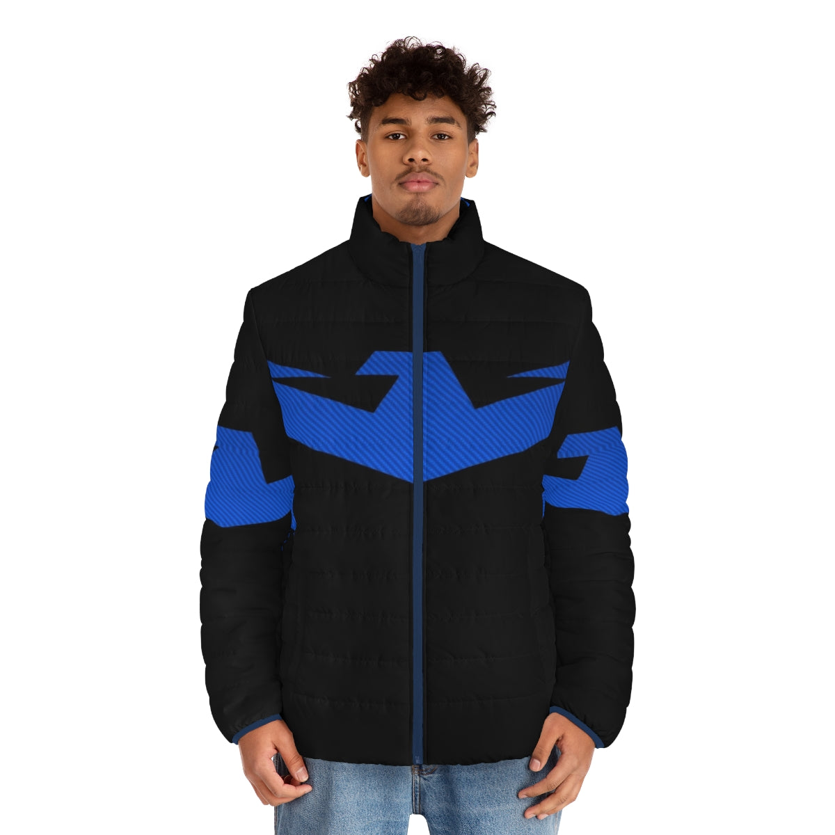 Nightwing Carbon Fiber Puffer Jacket featuring Dick Grayson, DC Comics superhero - men front