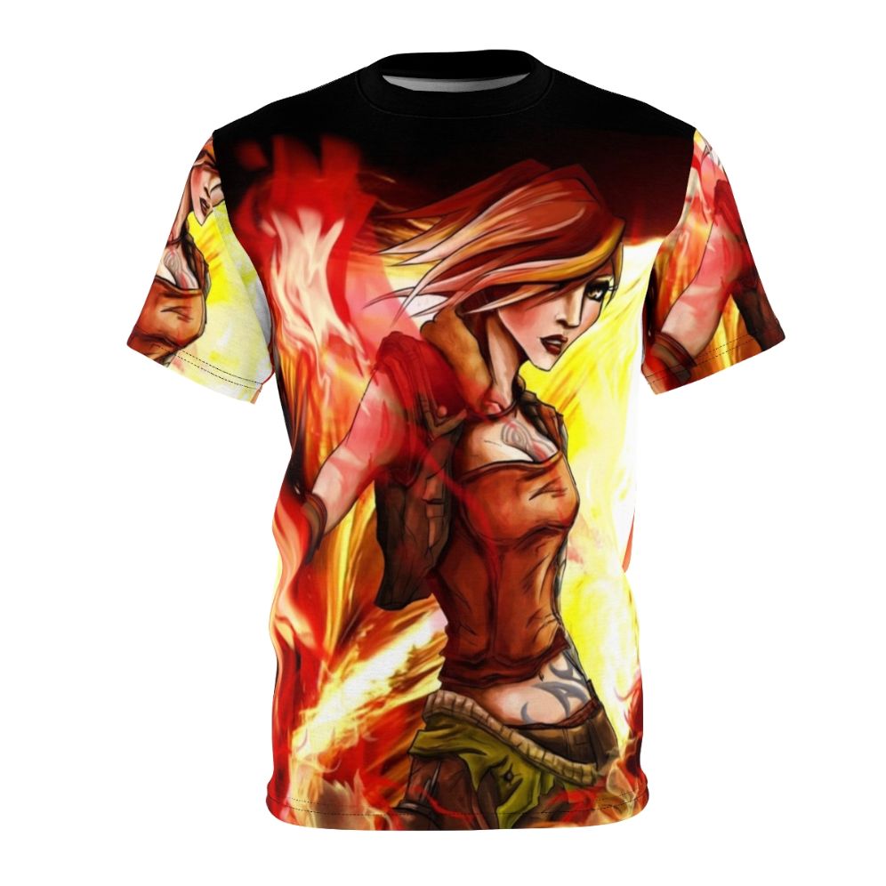 Borderlands Lilith Siren inspired fan art graphic on a t-shirt